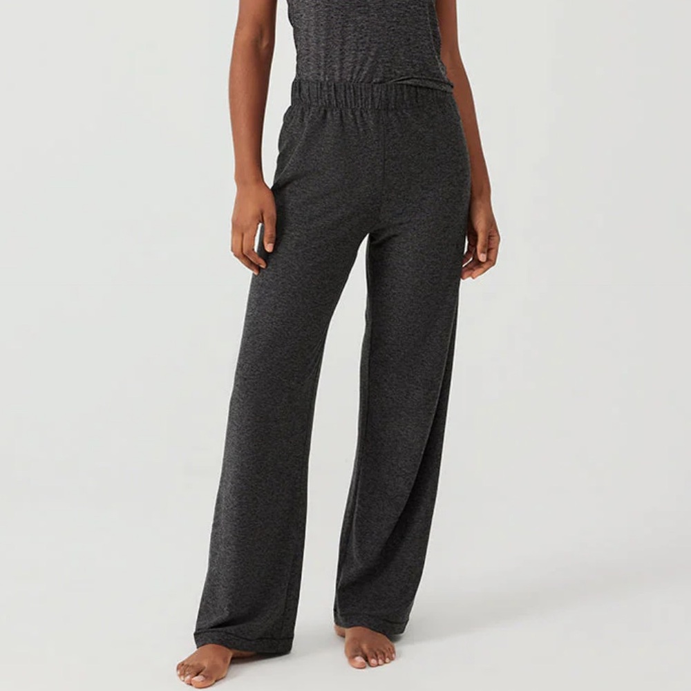 Outdoor Voices CloudKnit Wide Leg Pant Charcoal XXS New‎ With Tags